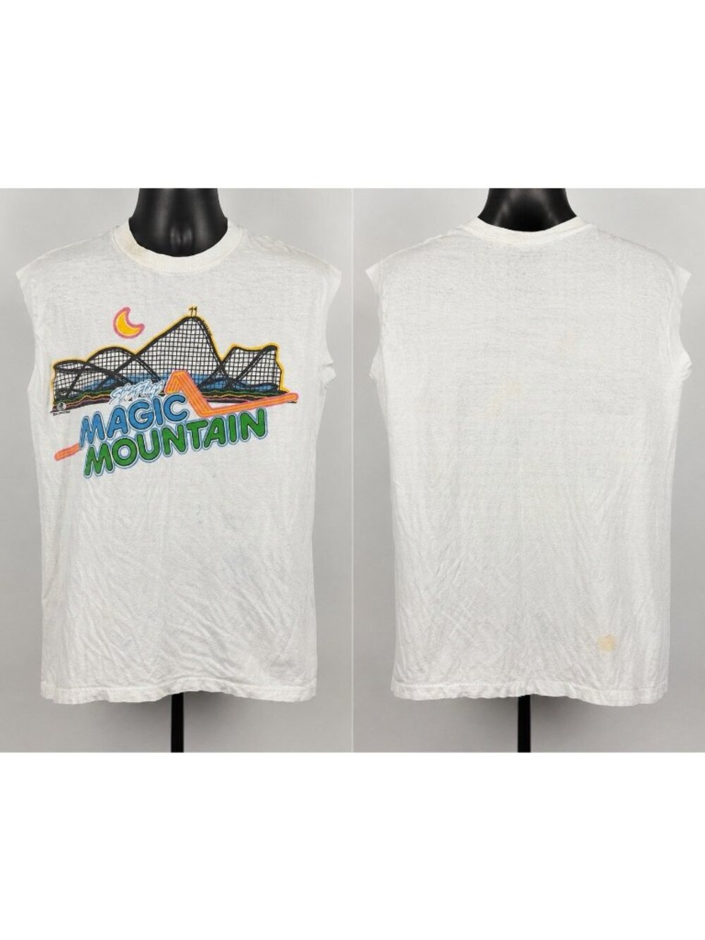 Vintage 1984 Six Flags Magic Mountain Lifestyles Roller Coaster T Shirt USA M
